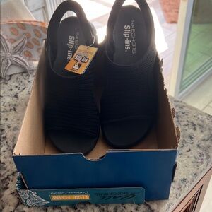 Skechers Women's Black Slip-Ins Sandals